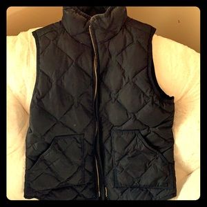J Crew black puffer vest